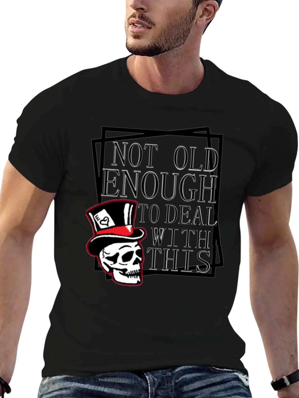 Not Old Enough Skull Graphic T-Shirt