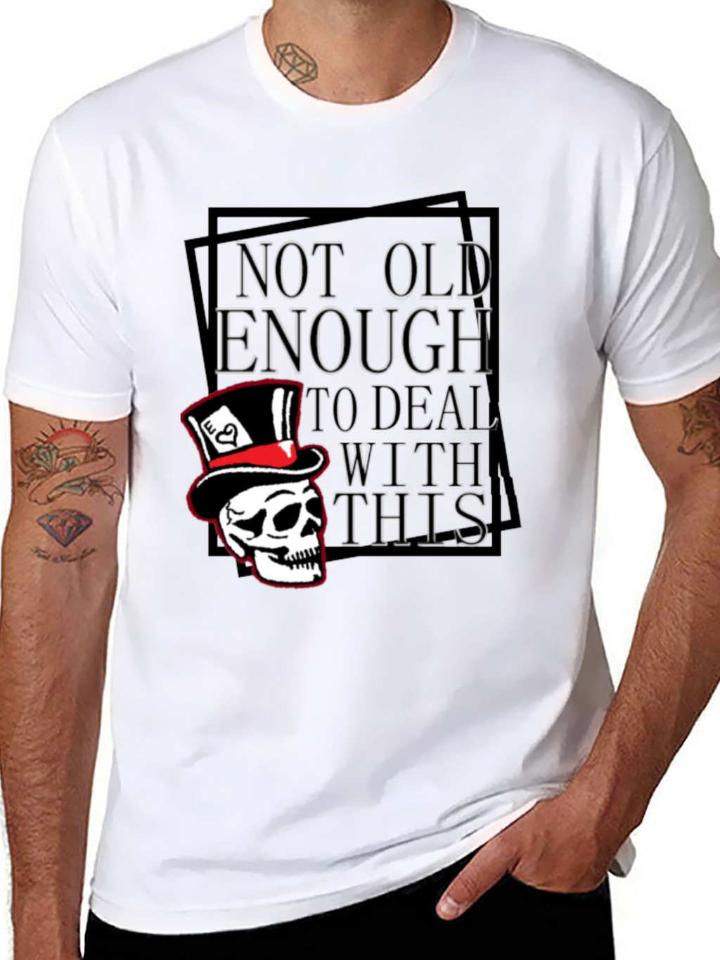 Not Old Enough Skull Graphic T-Shirt