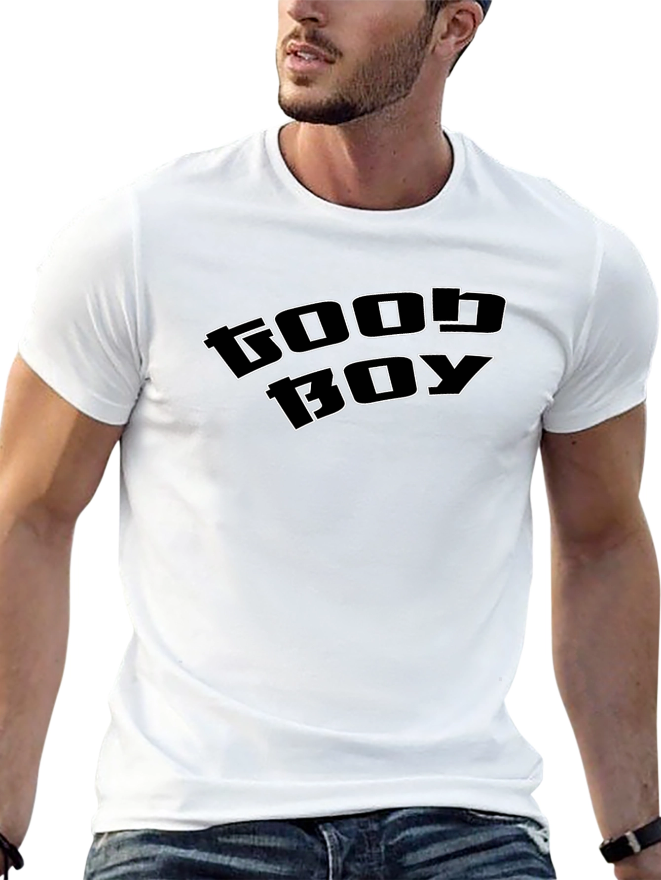 Good Boy Graphic Tee - Black Casual T-Shirt