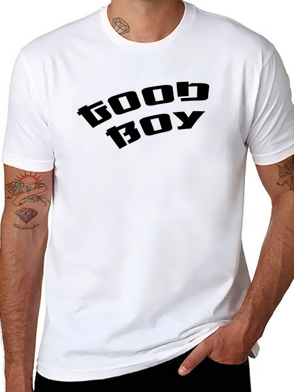Good Boy Graphic Tee - Black Casual T-Shirt