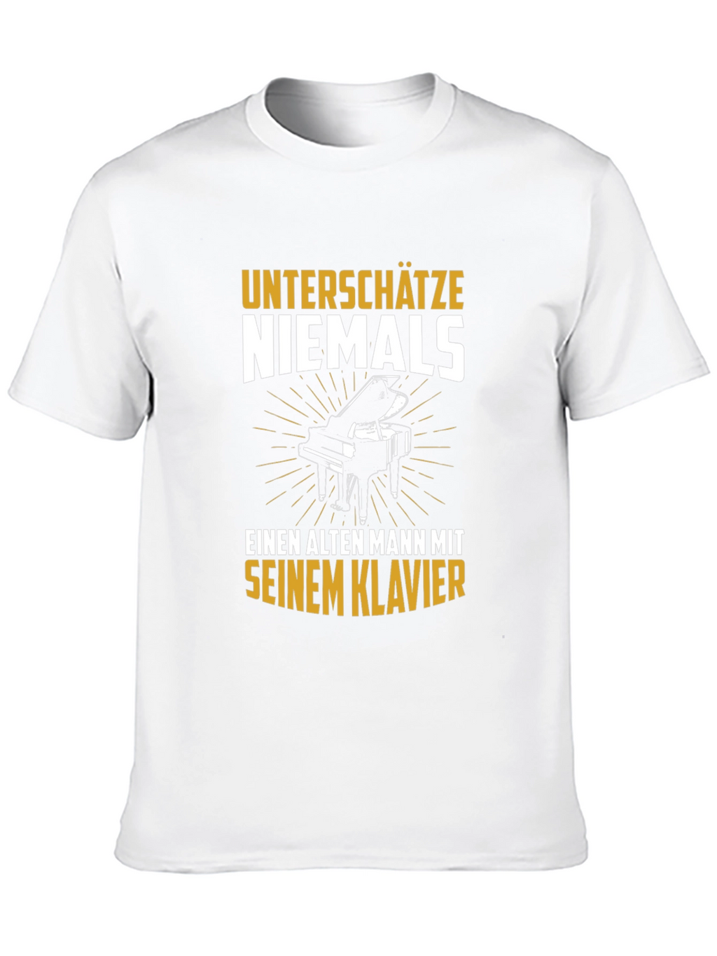 Old Man Piano T-Shirt - Never Underestimate Musician Tee