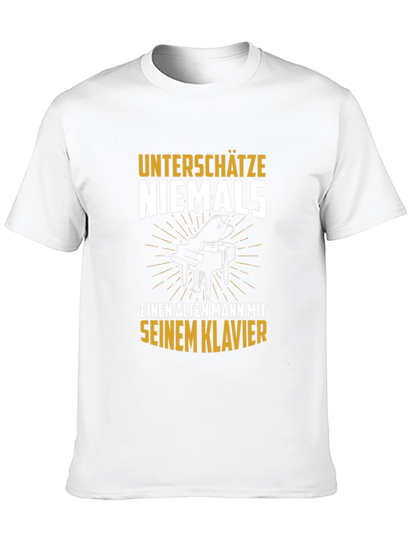 Old Man Piano T-Shirt - Never Underestimate Musician Tee