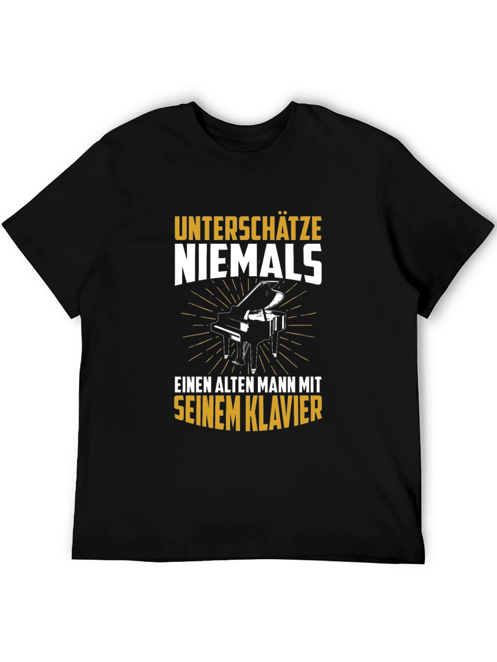 Old Man Piano T-Shirt - Never Underestimate Musician Tee