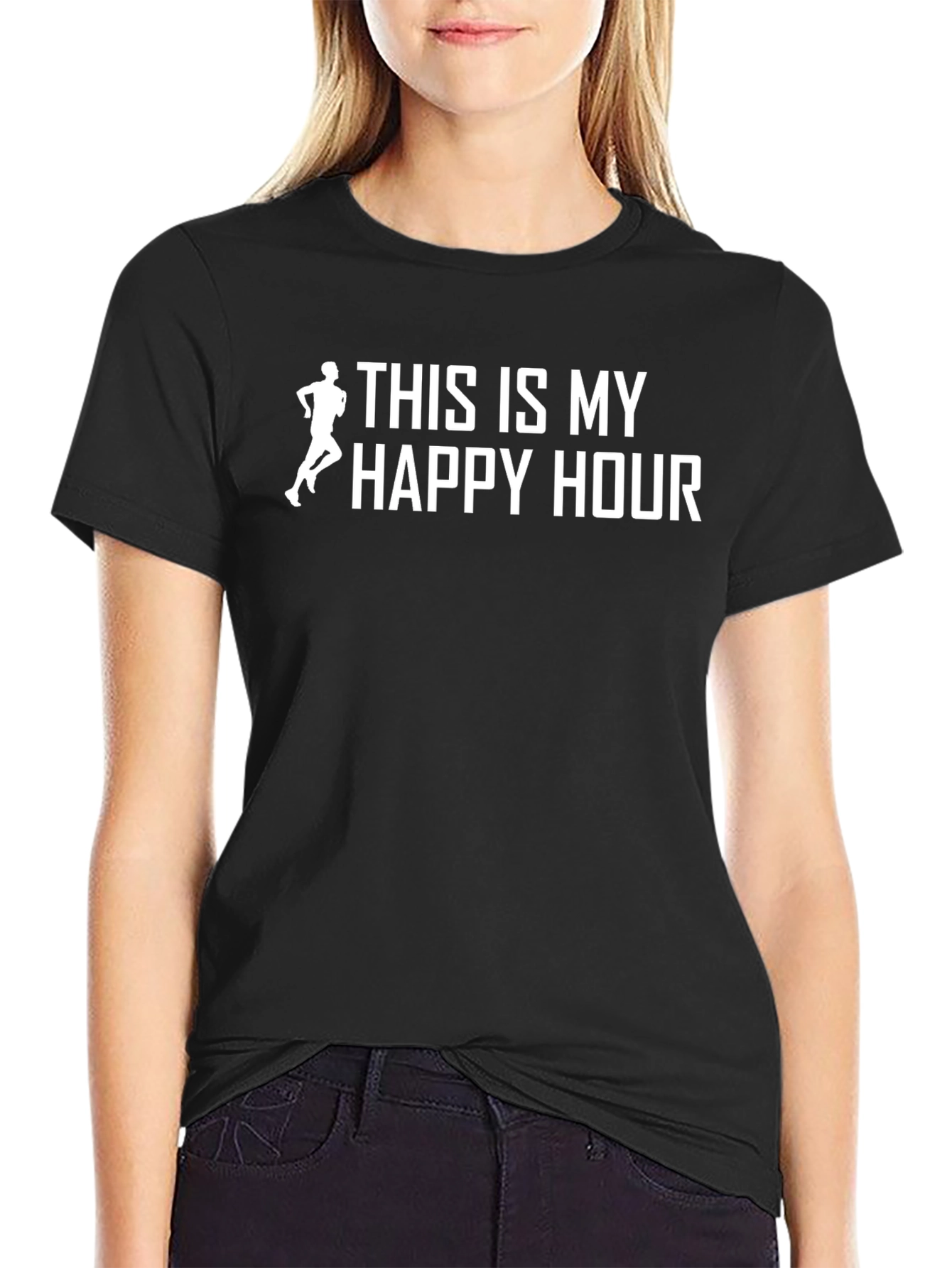 This is My Happy Hour Running Graphic Tee