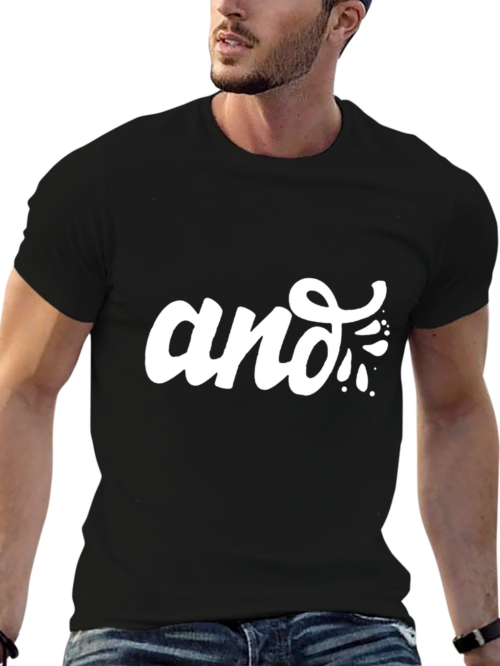 Stylish Black T-Shirt with and Graphic