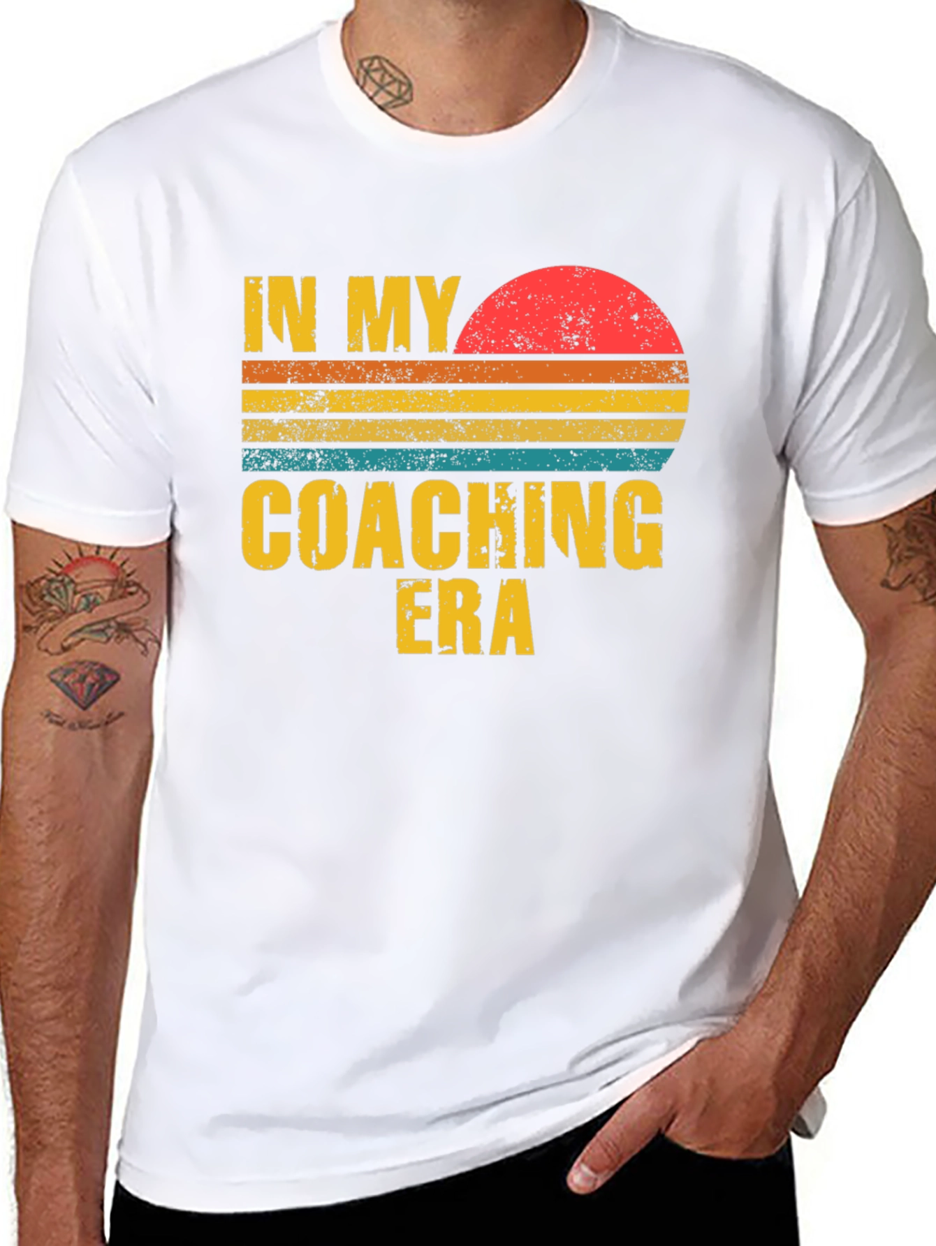Coaching Era Graphic Tee - Retro Sunset Design