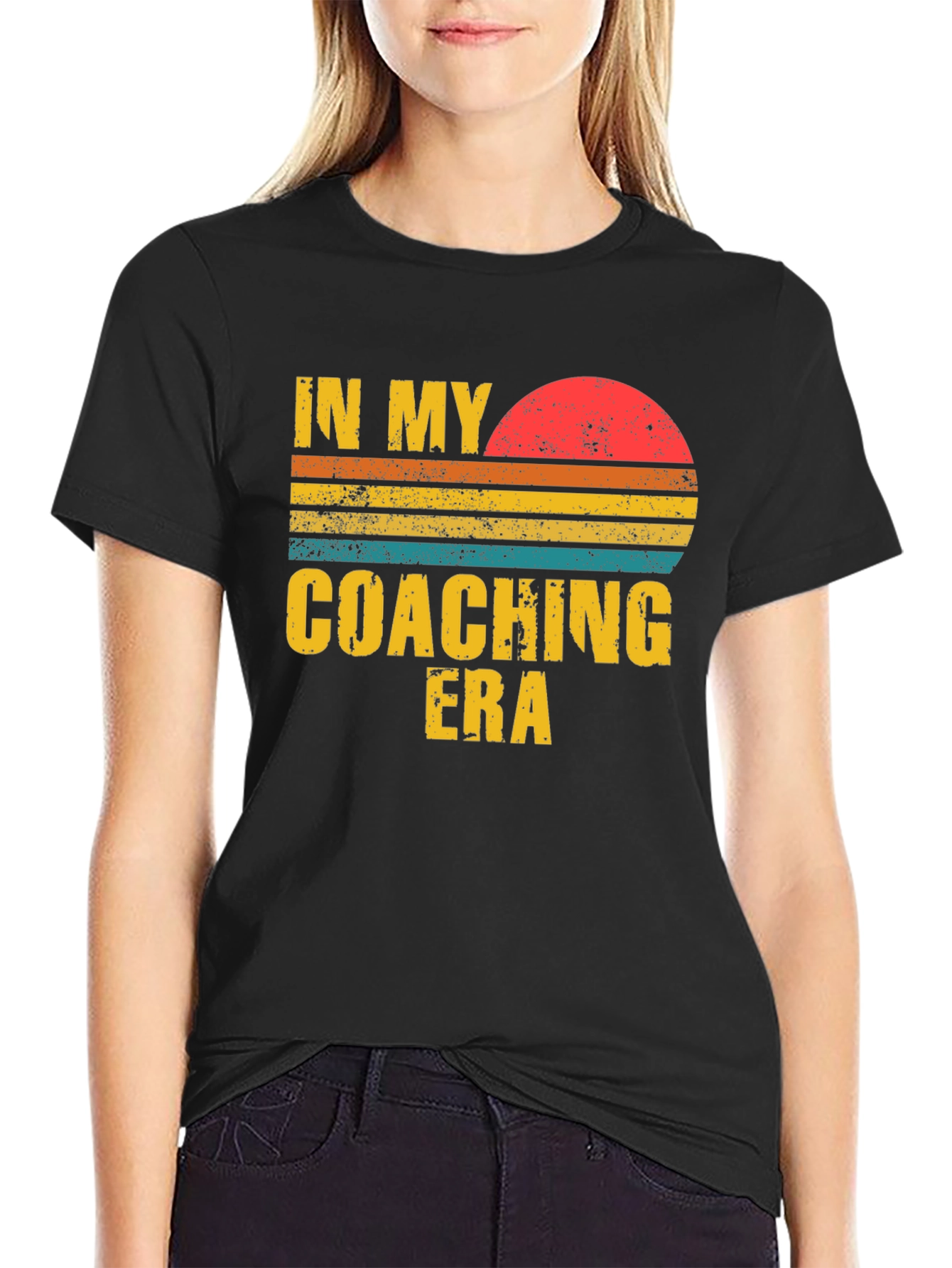 Coaching Era Graphic Tee - Retro Sunset Design