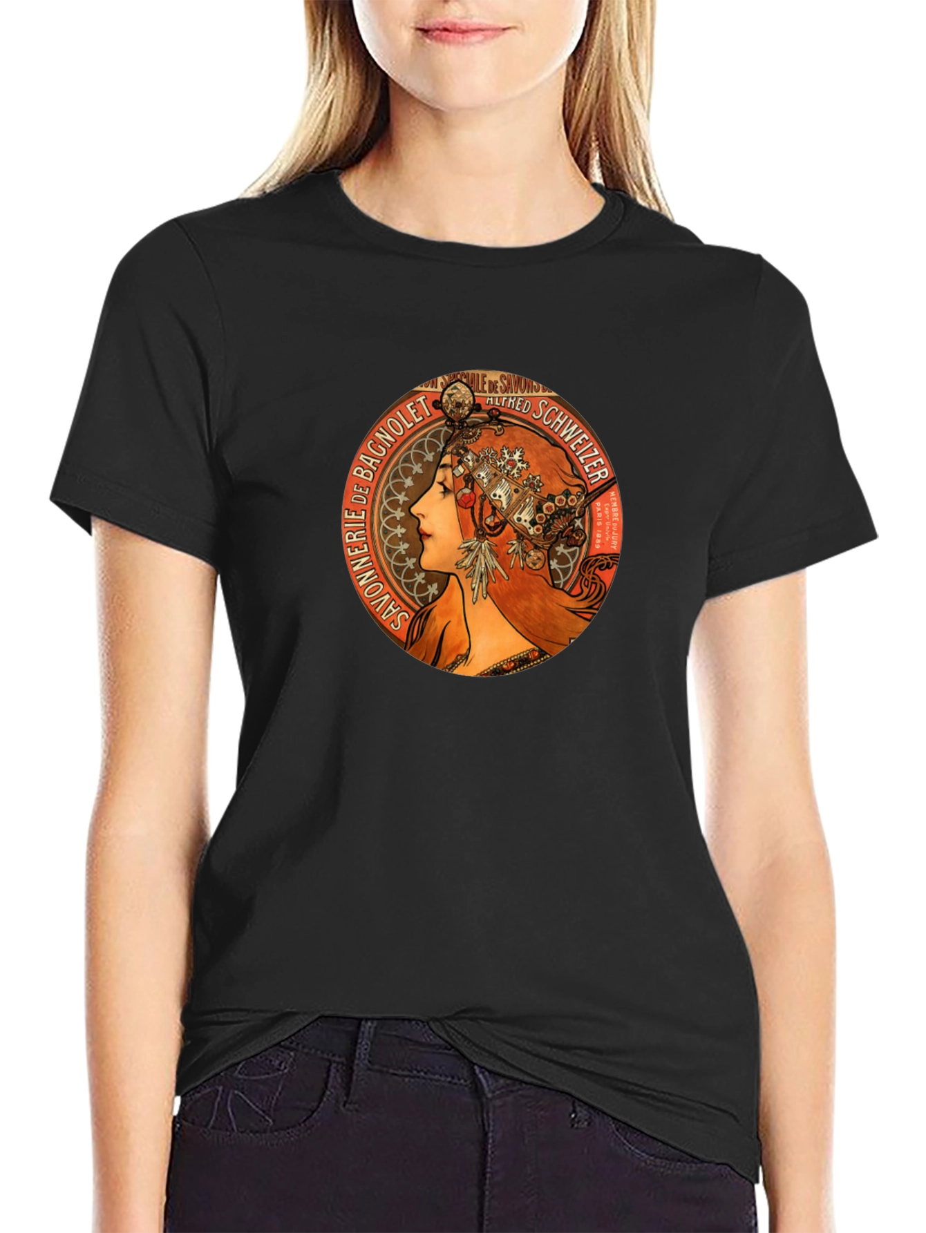 Art Nouveau Woman T-Shirt - Vintage Style Graphic Tee