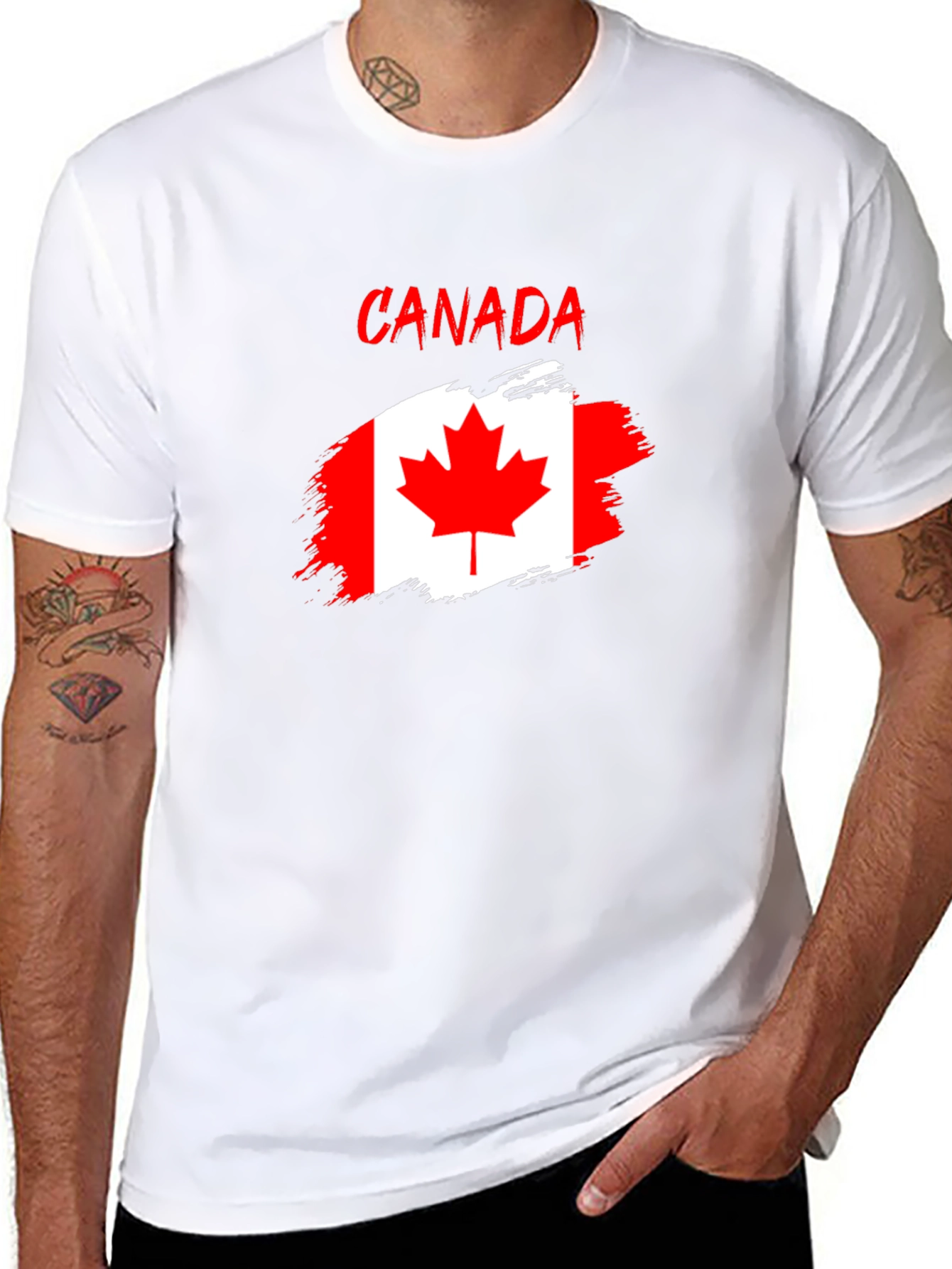 Canada Flag T-Shirt - Distressed Graphic Tee