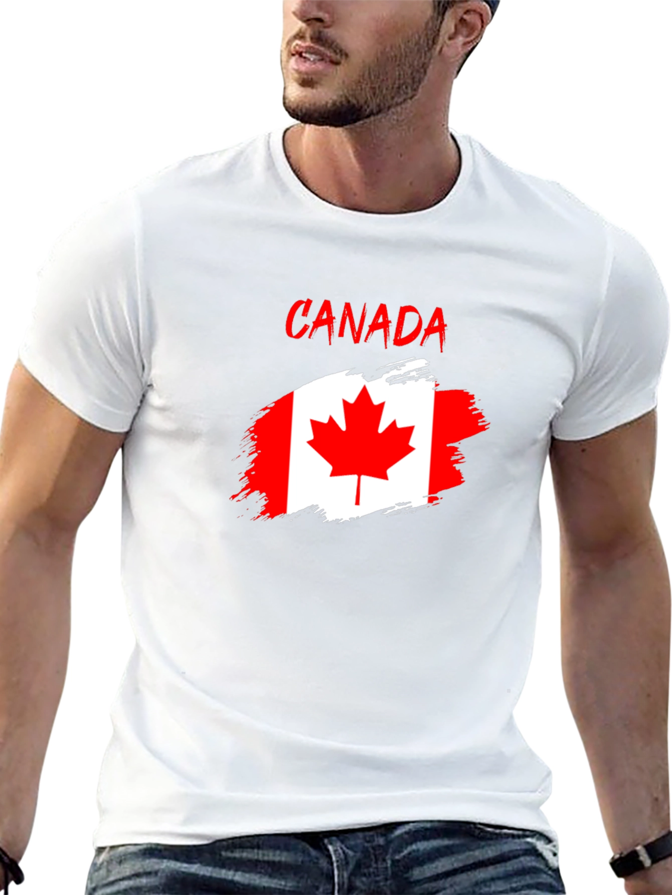 Canada Flag T-Shirt - Distressed Graphic Tee