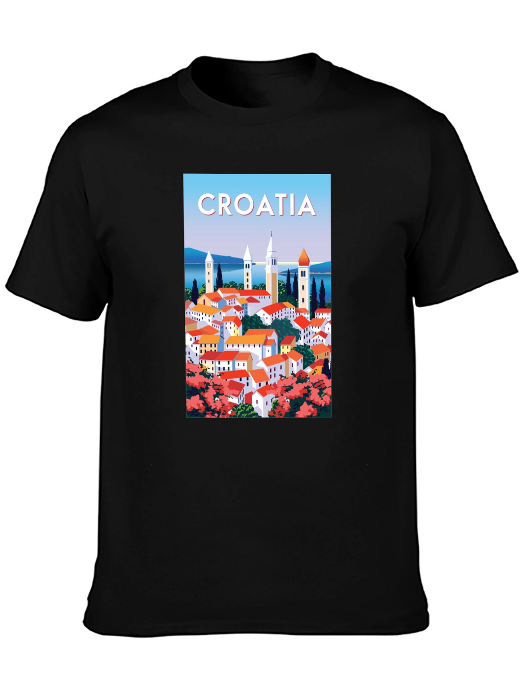 Croatia Travel Poster Graphic T-Shirt