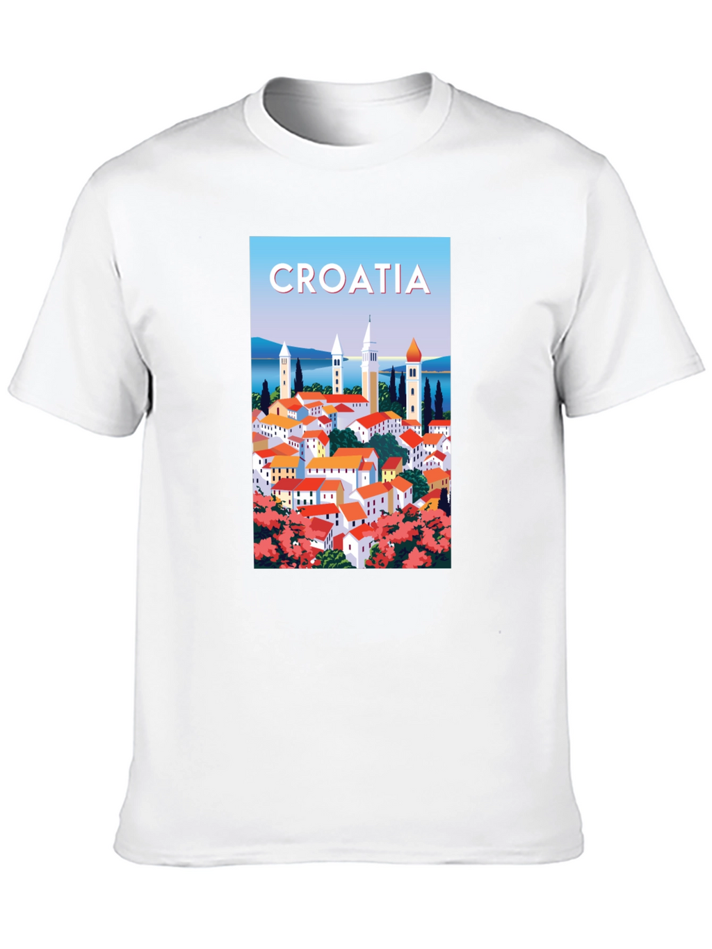 Croatia Travel Poster Graphic T-Shirt