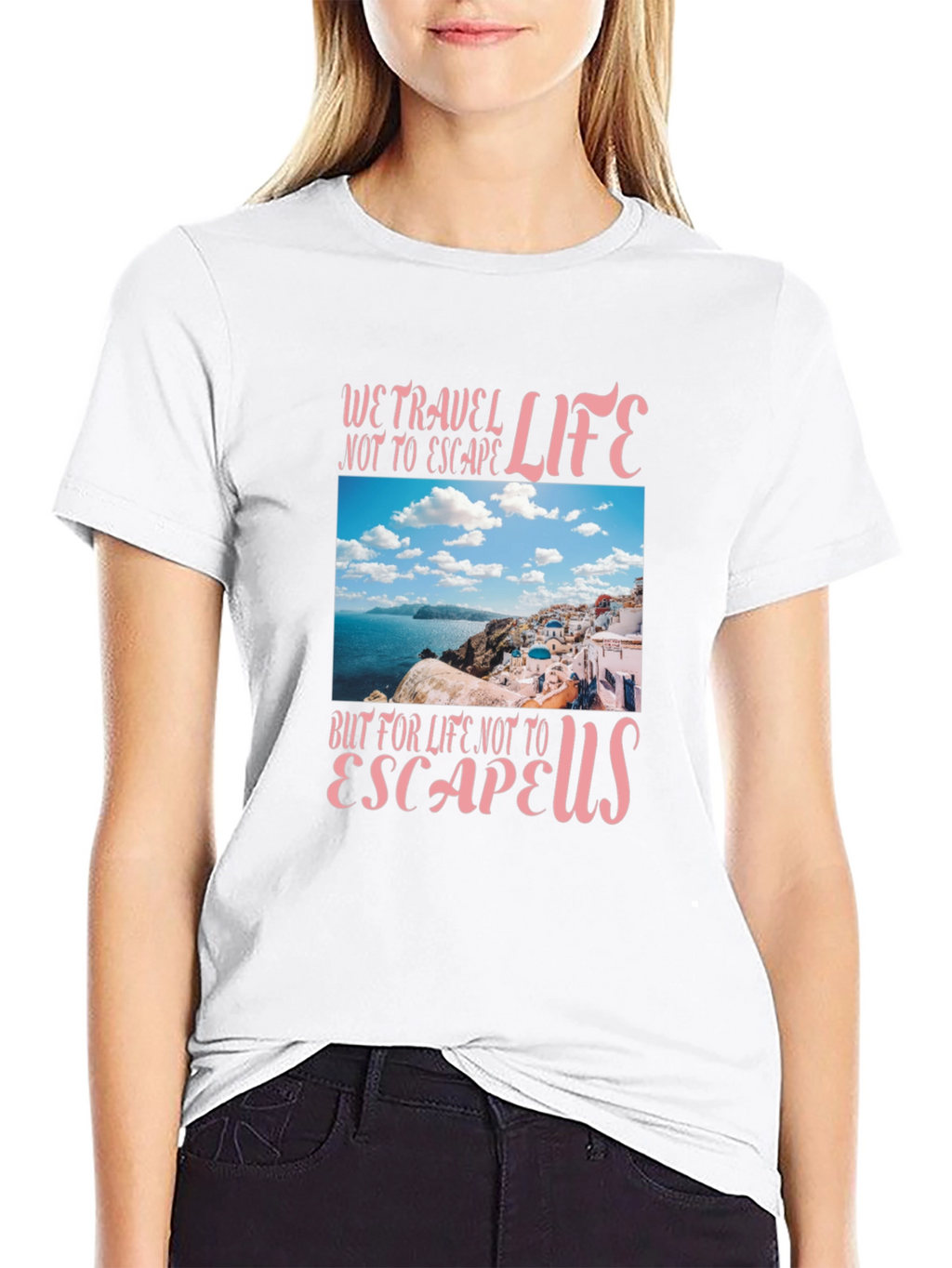 Travel Life Graphic T-Shirt - Black