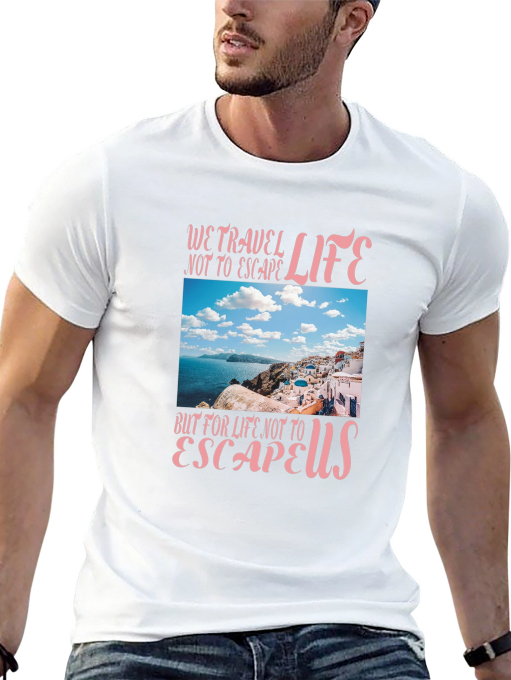 Travel Life Graphic T-Shirt - Black