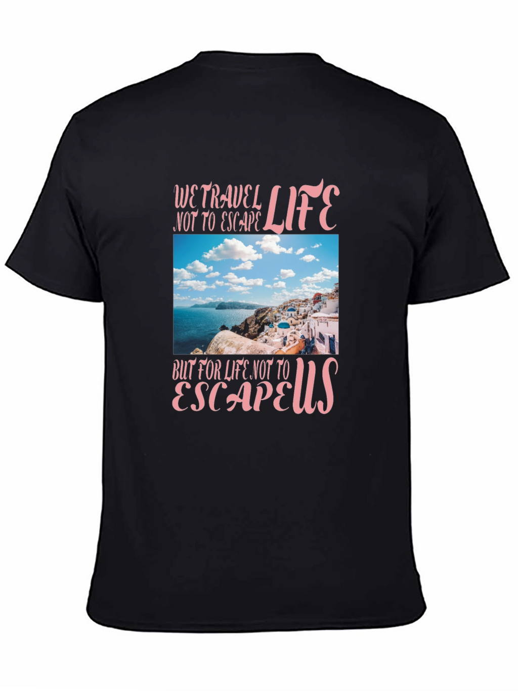 Travel Life Graphic T-Shirt - Black