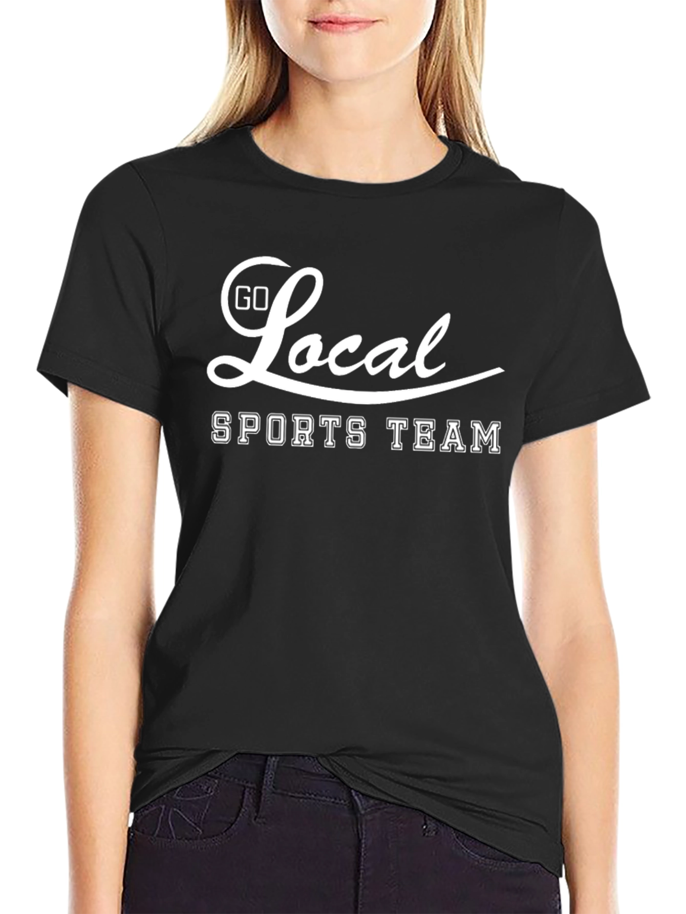 Go Local Sports Team Graphic T-Shirt - Black