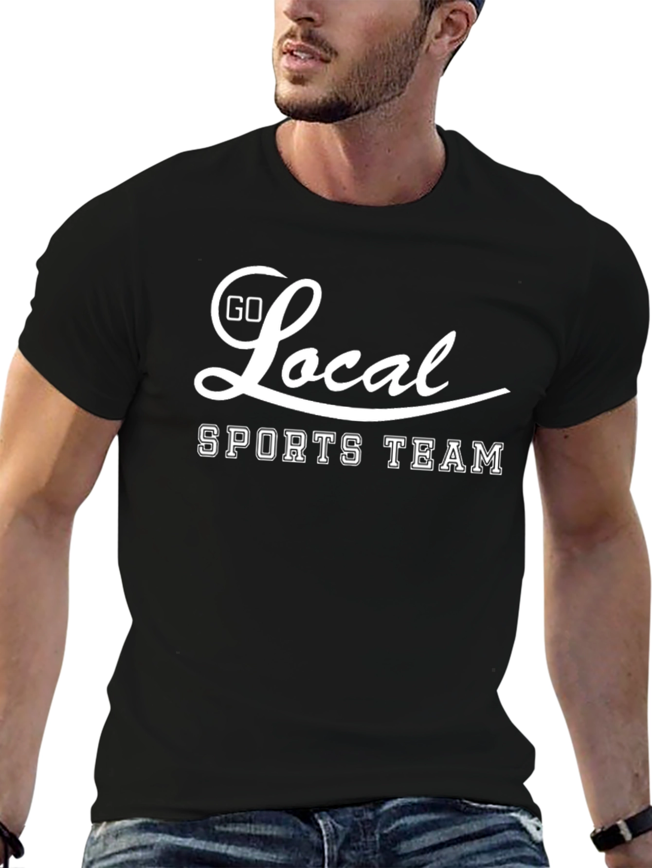 Go Local Sports Team Graphic T-Shirt - Black