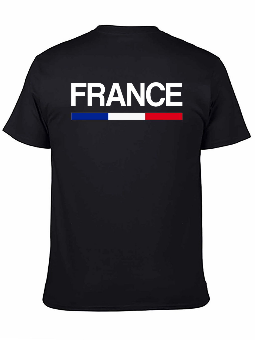 France Flag T-Shirt - Black Crew Neck Graphic Tee
