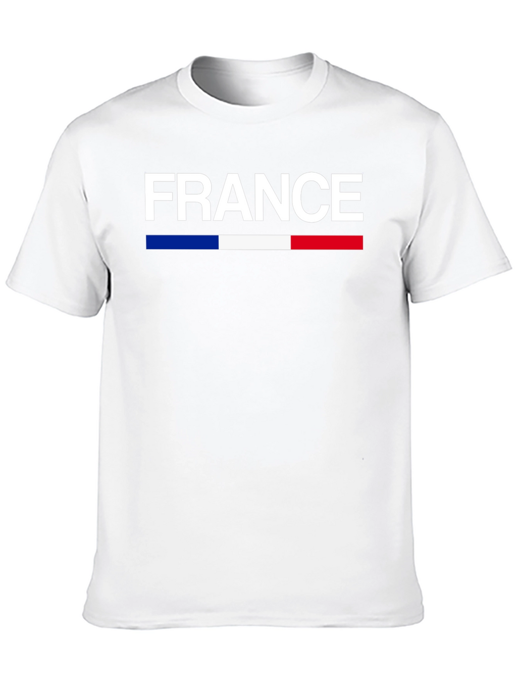 France Flag T-Shirt - Black Crew Neck Graphic Tee