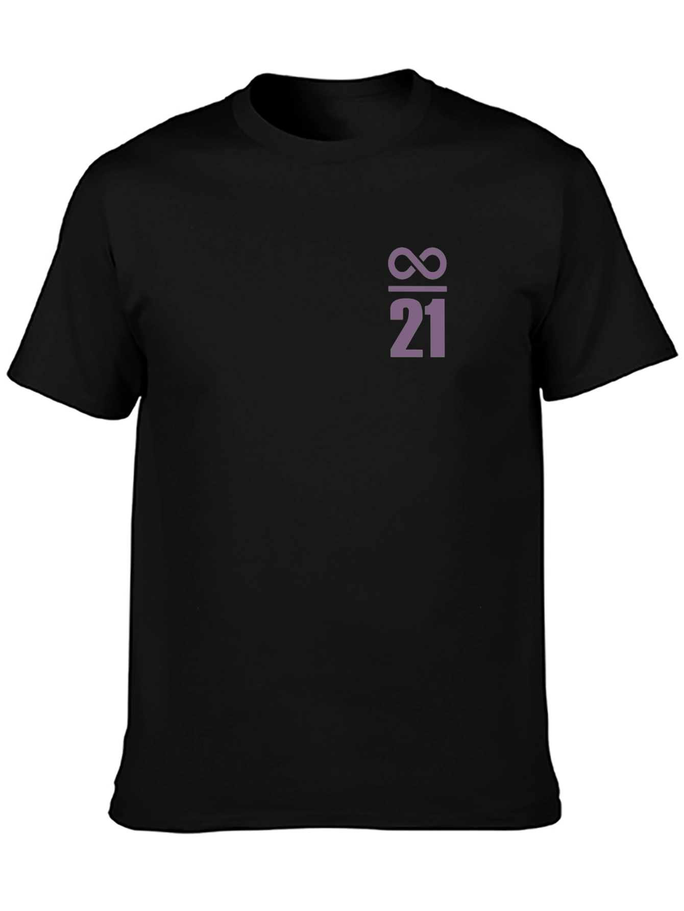 Infinity Divided By 21 Graphic Black T-Shirt