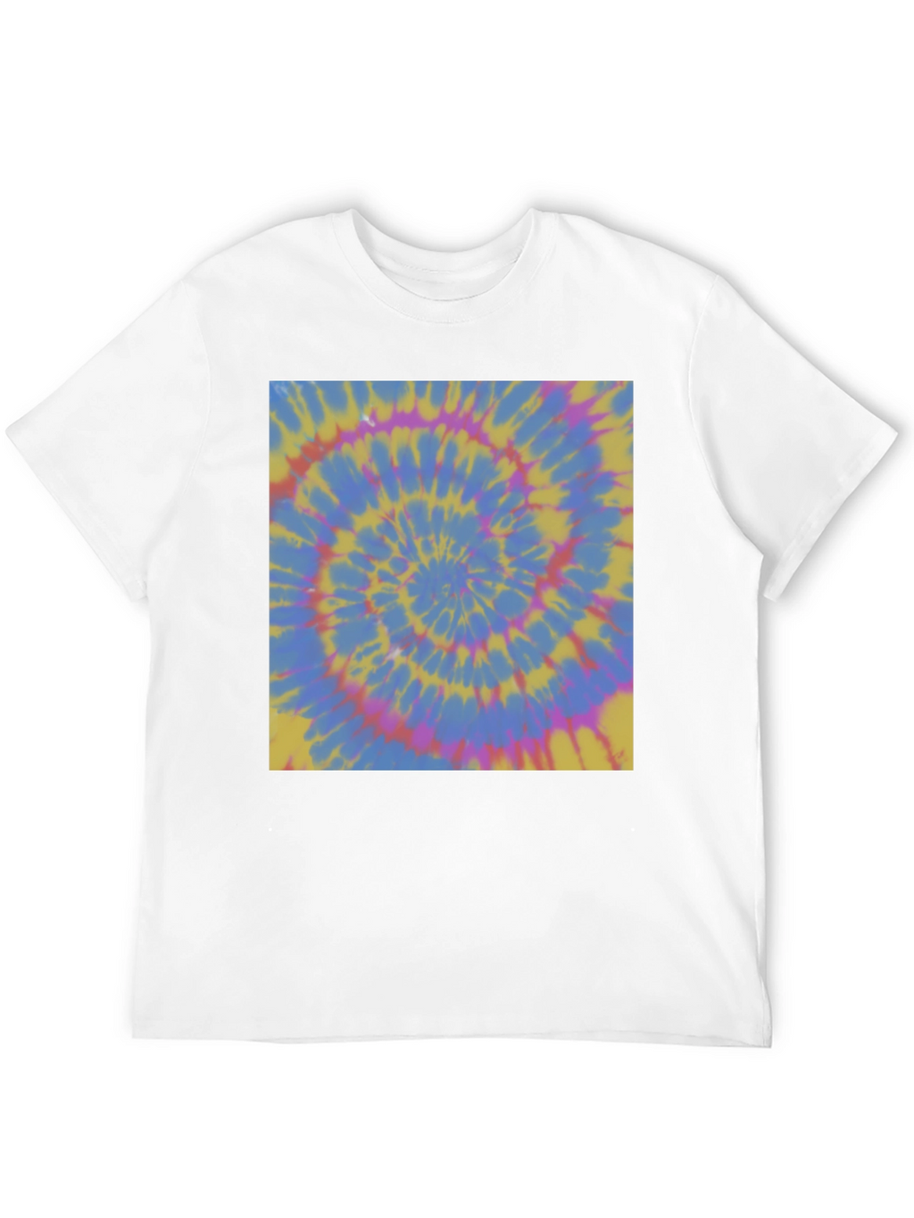 Retro Tie-Dye Spiral Graphic Tee - Unisex