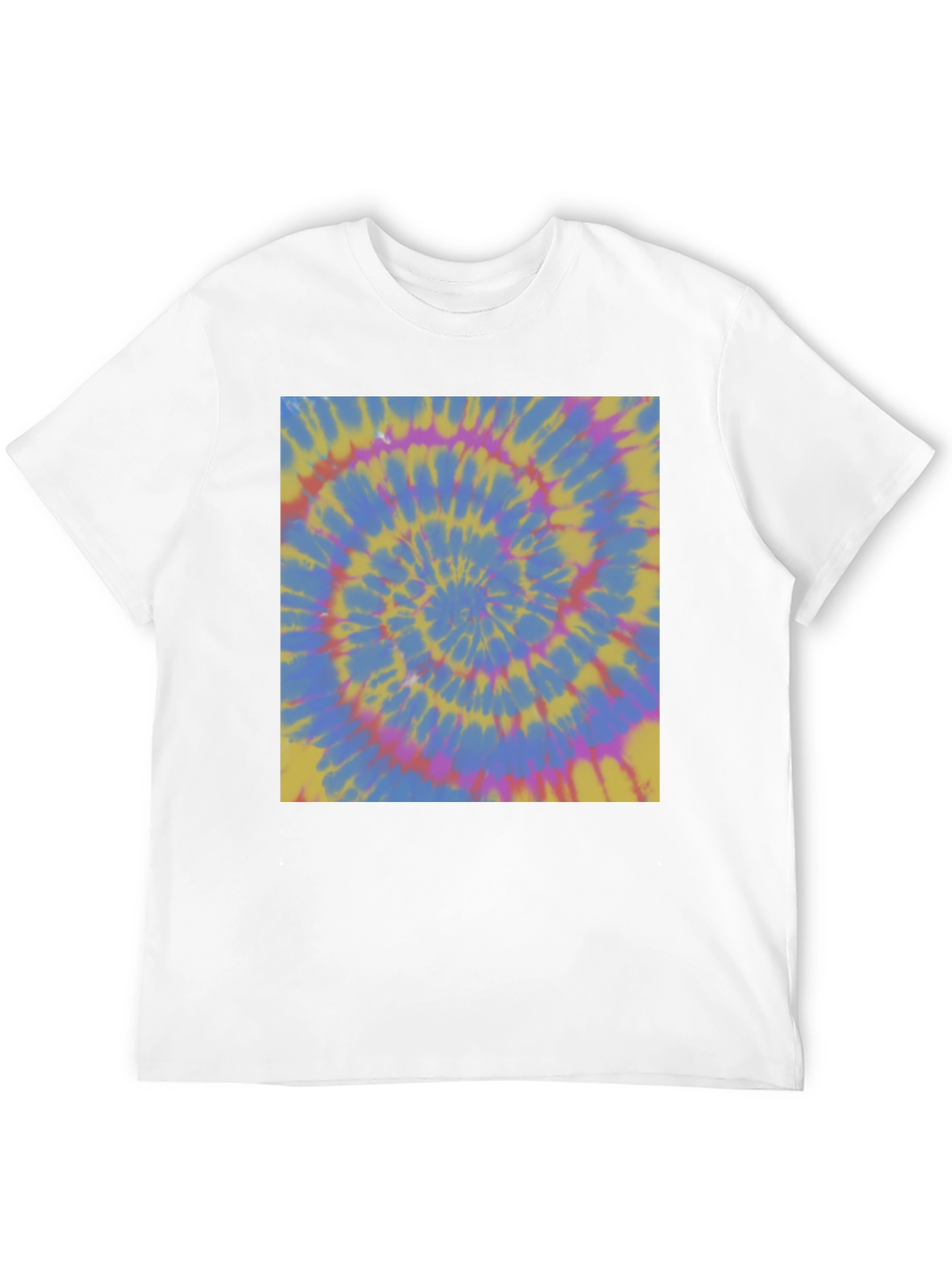 Retro Tie-Dye Spiral Graphic Tee - Unisex