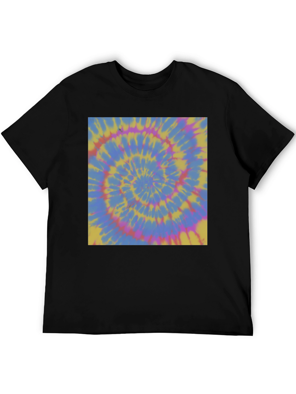 Retro Tie-Dye Spiral Graphic Tee - Unisex