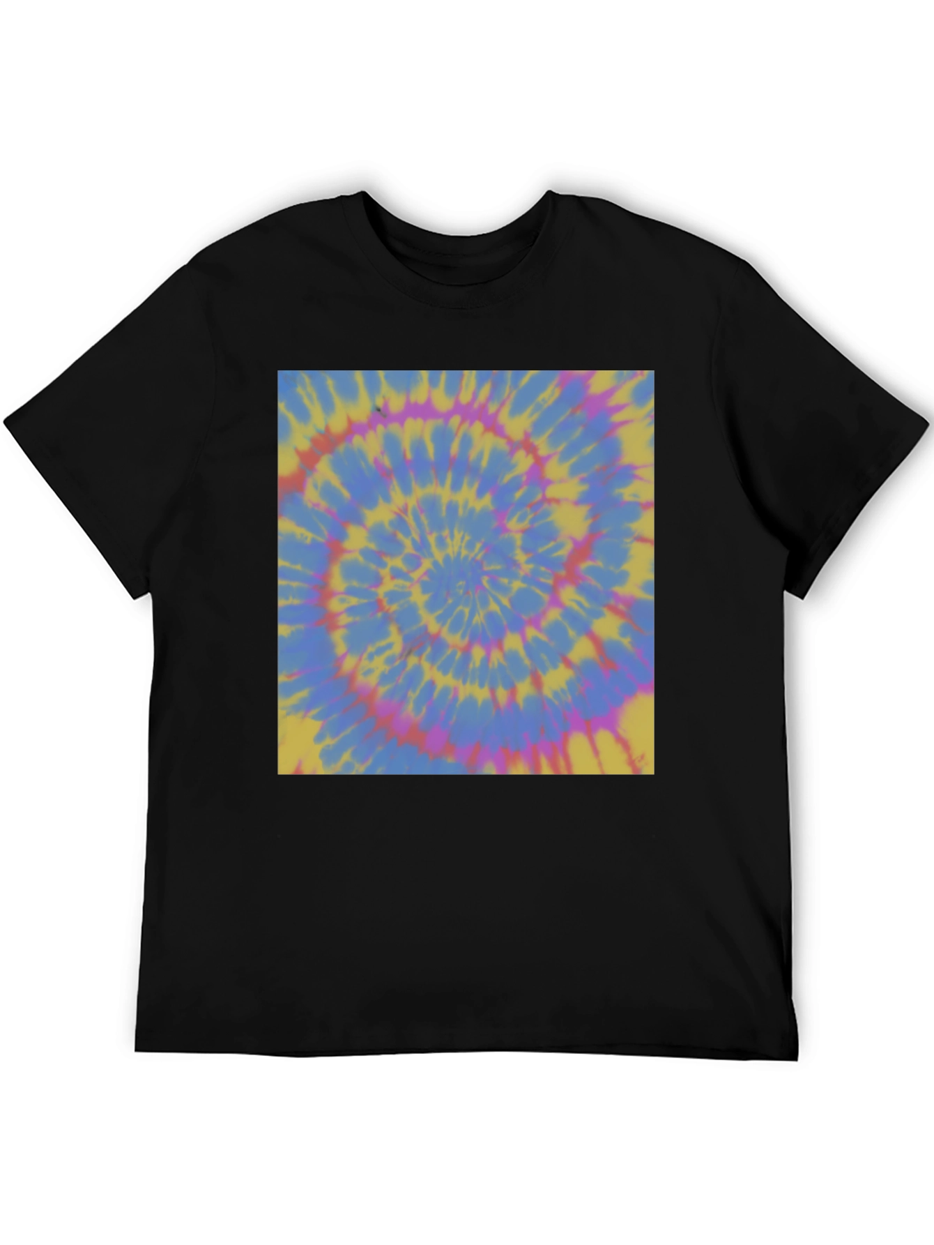 Retro Tie-Dye Spiral Graphic Tee - Unisex