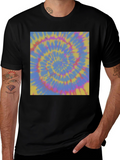 Retro Tie-Dye Spiral Graphic Tee - Unisex