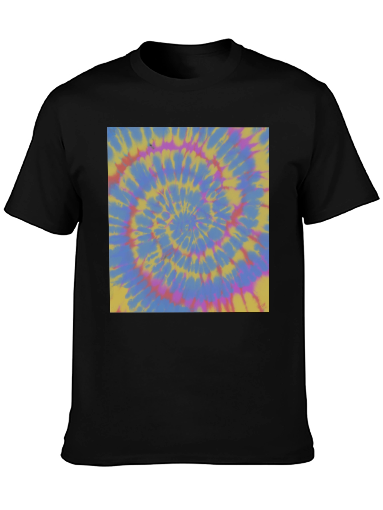 Retro Tie-Dye Spiral Graphic Tee - Unisex
