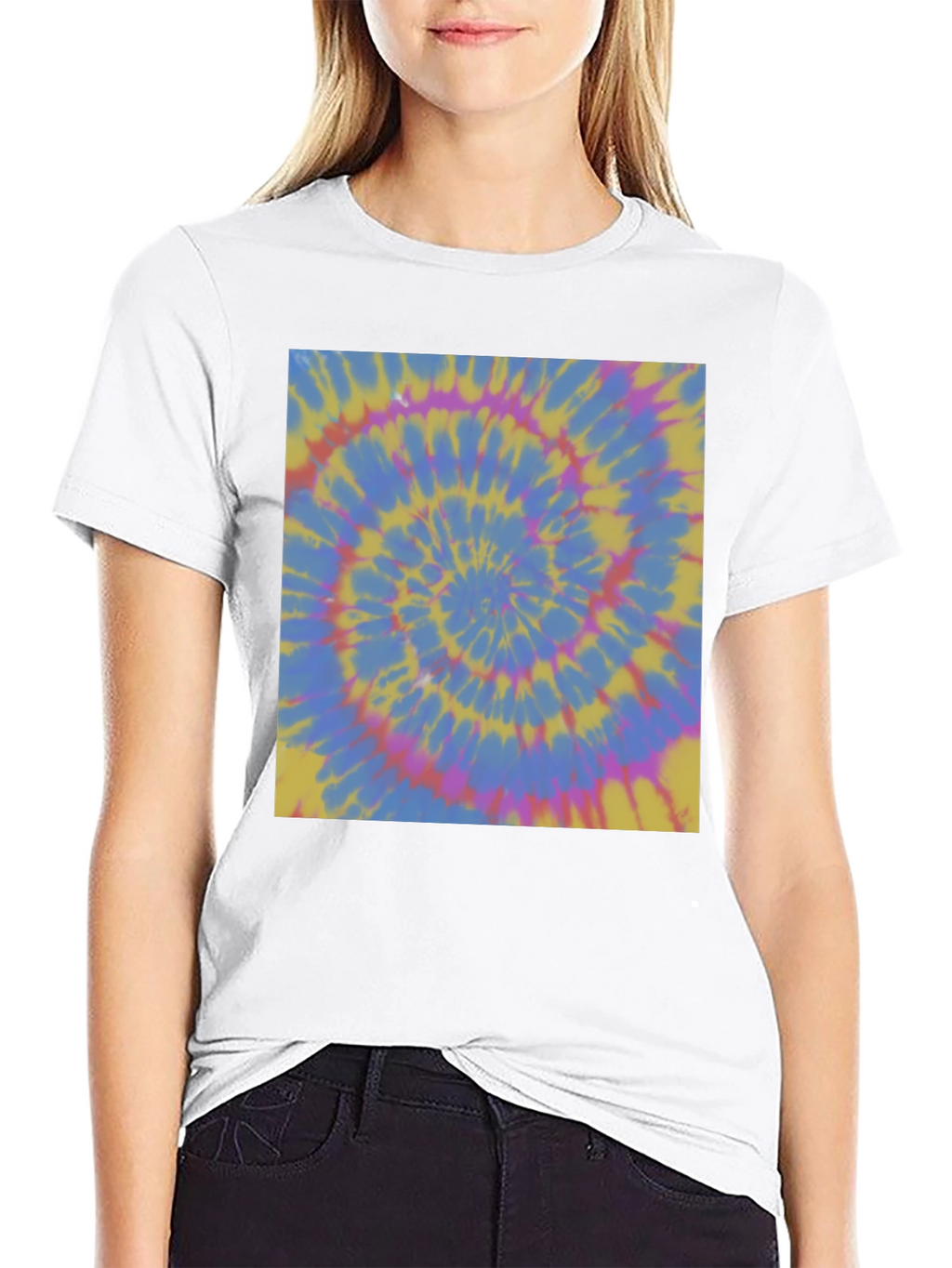 Retro Tie-Dye Spiral Graphic Tee - Unisex