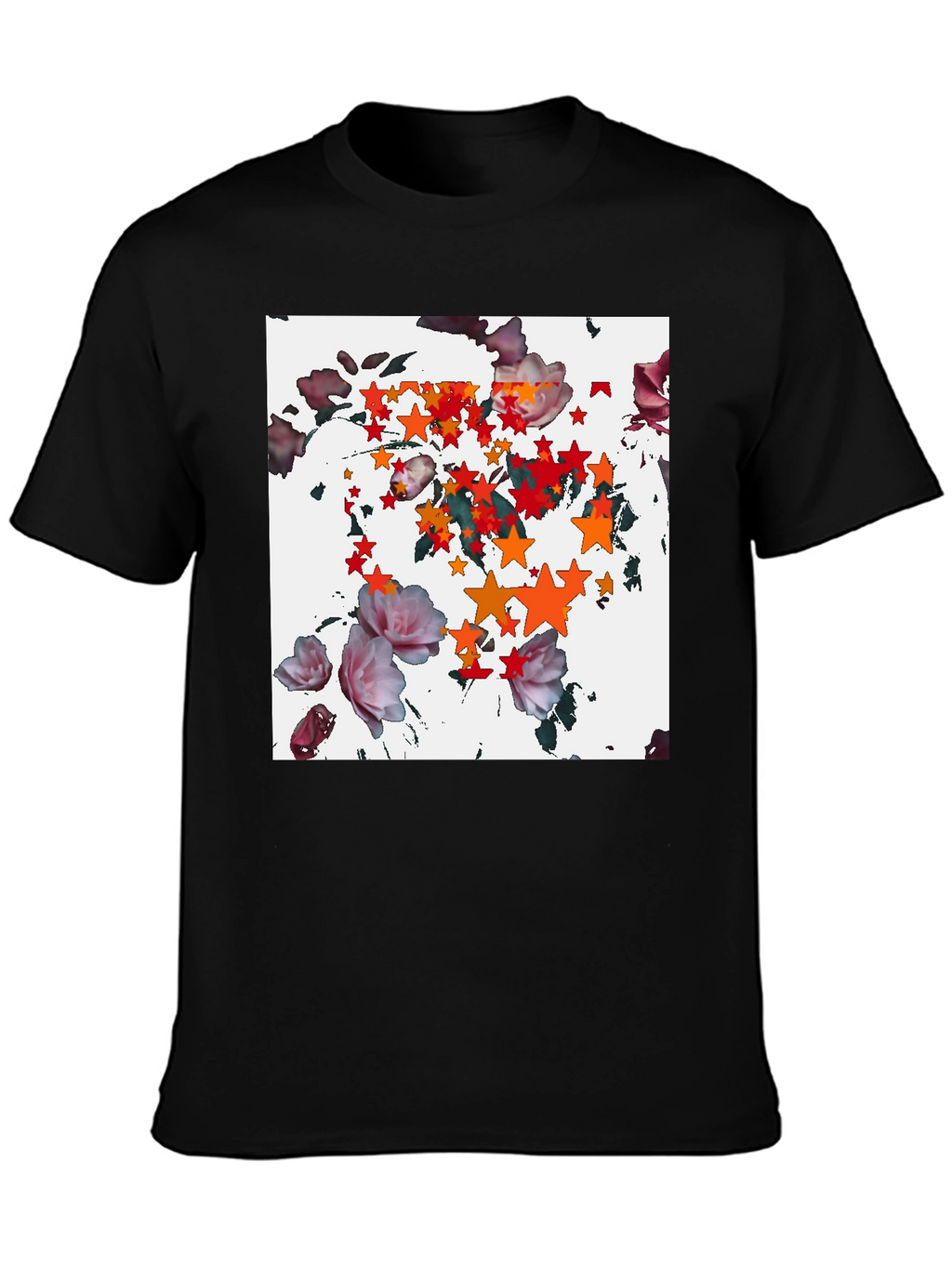 Floral Starburst Black T-Shirt