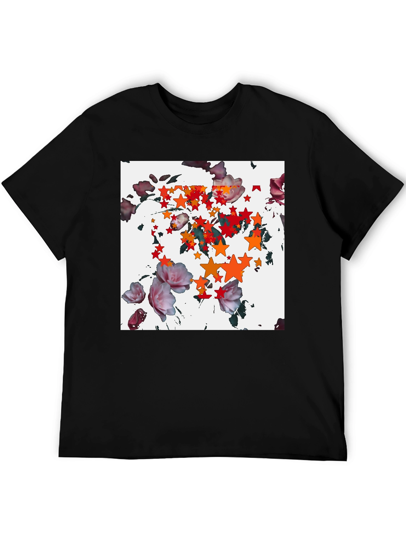 Floral Starburst Black T-Shirt