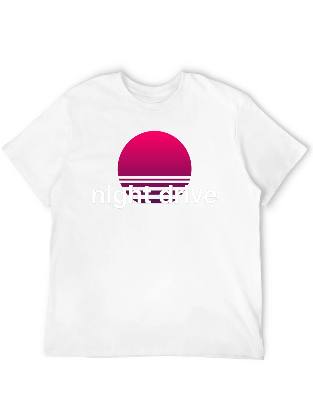 Night Drive Retro T-Shirt - Synthwave Sunset Design