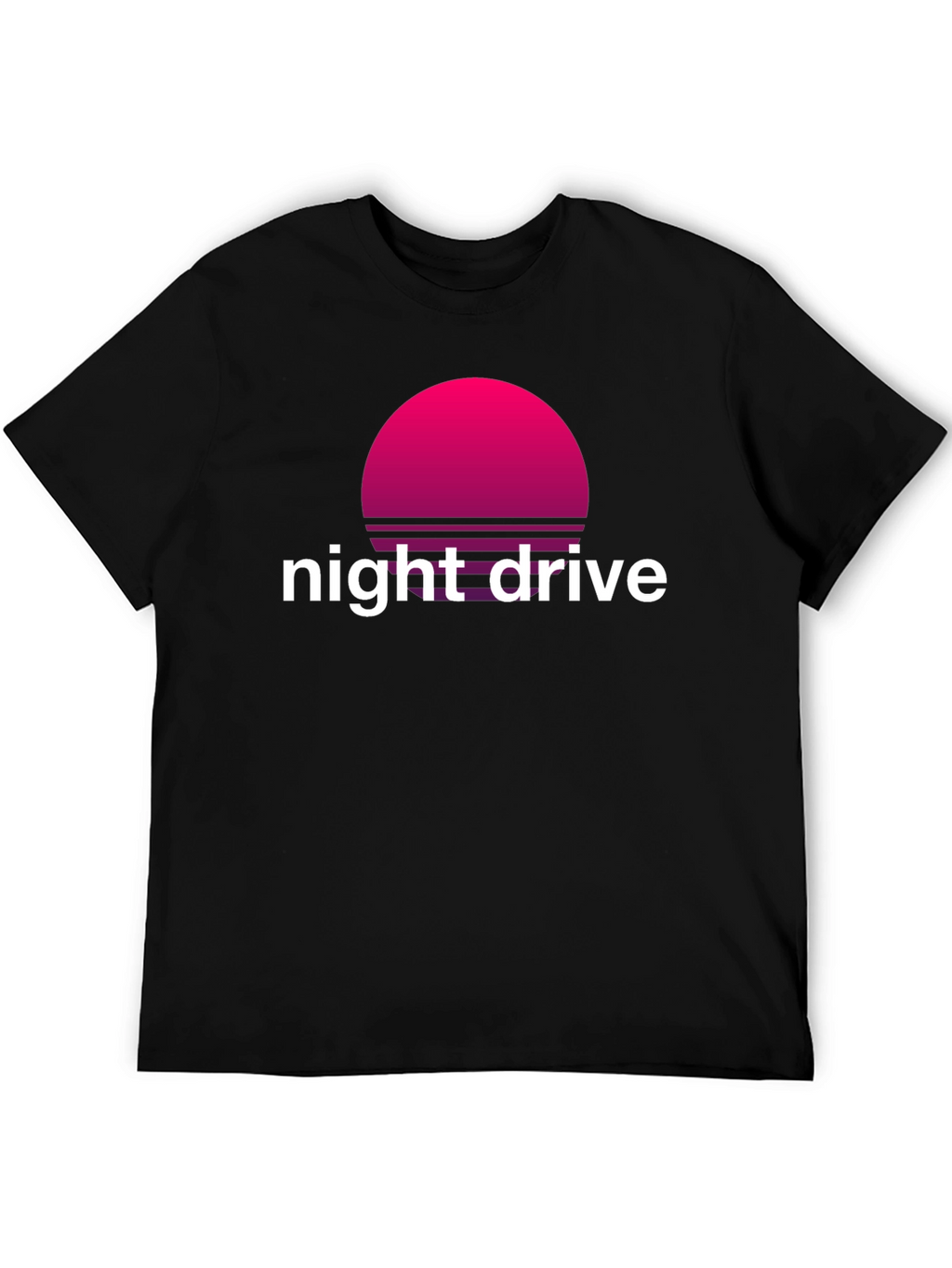 Night Drive Retro T-Shirt - Synthwave Sunset Design
