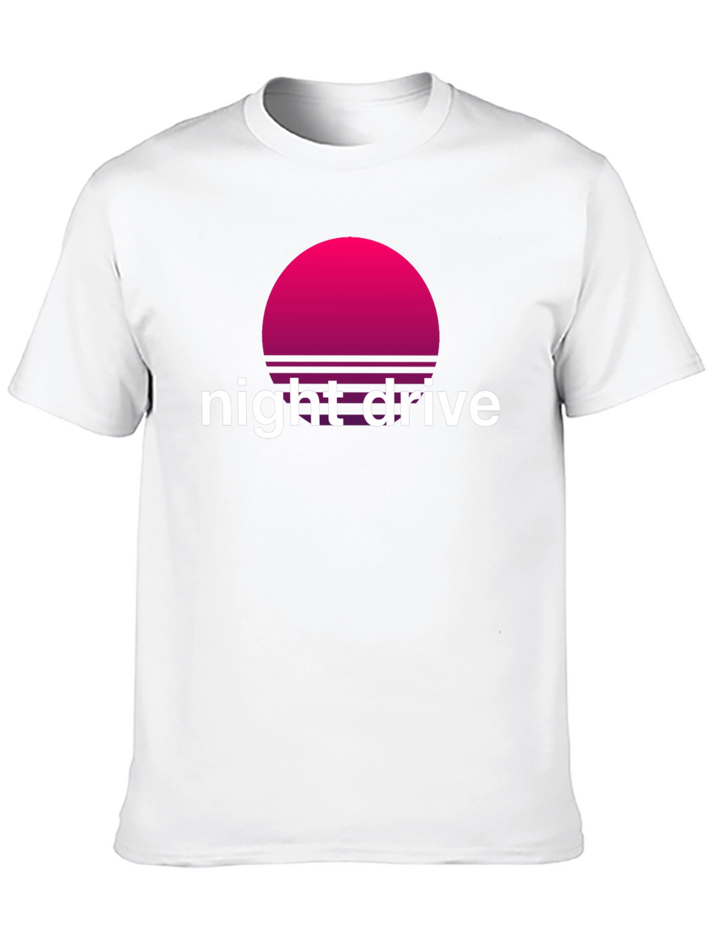 Night Drive Retro T-Shirt - Synthwave Sunset Design
