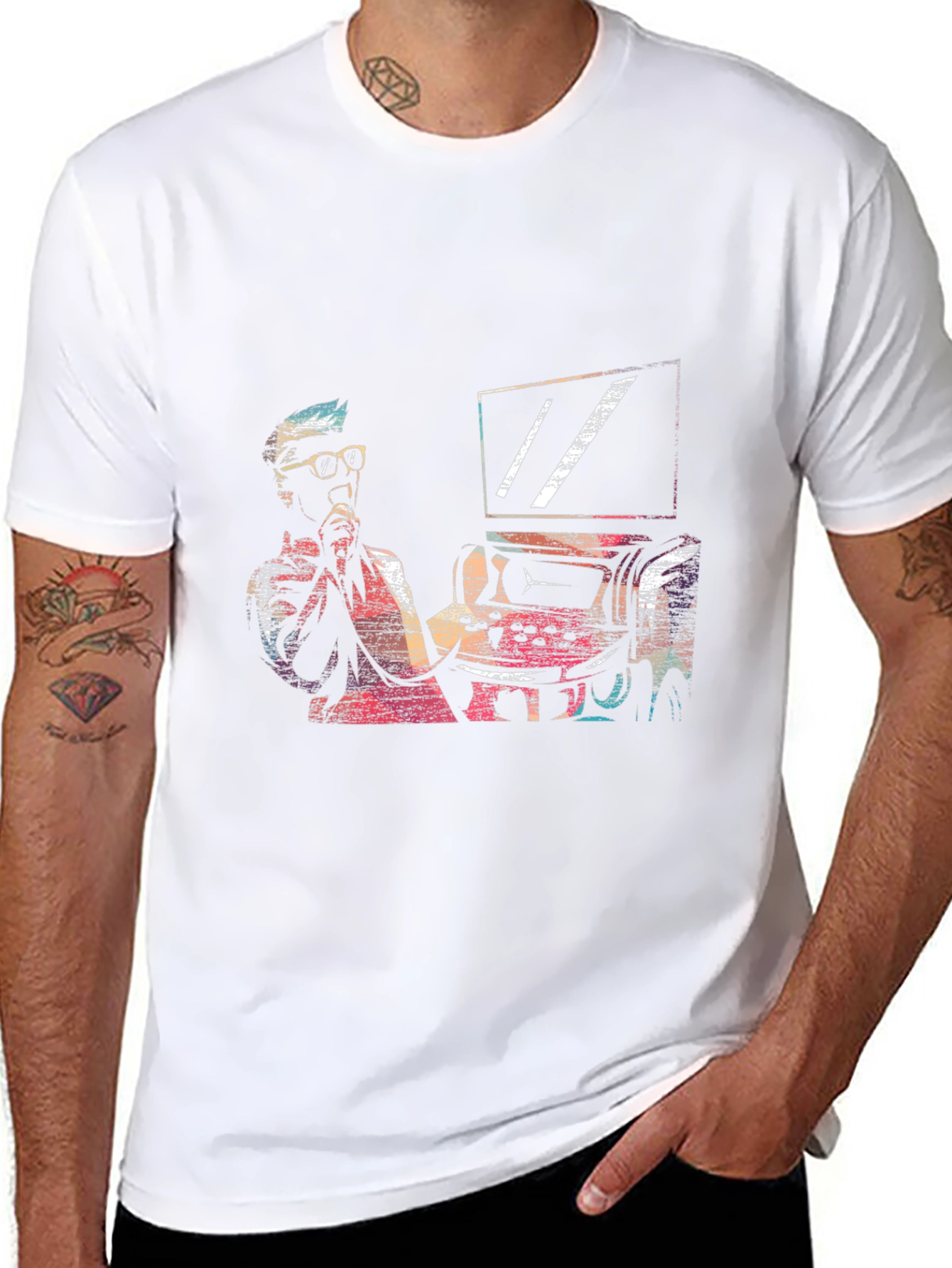 Retro Gamer Graphic Tee - Black Cotton T-Shirt