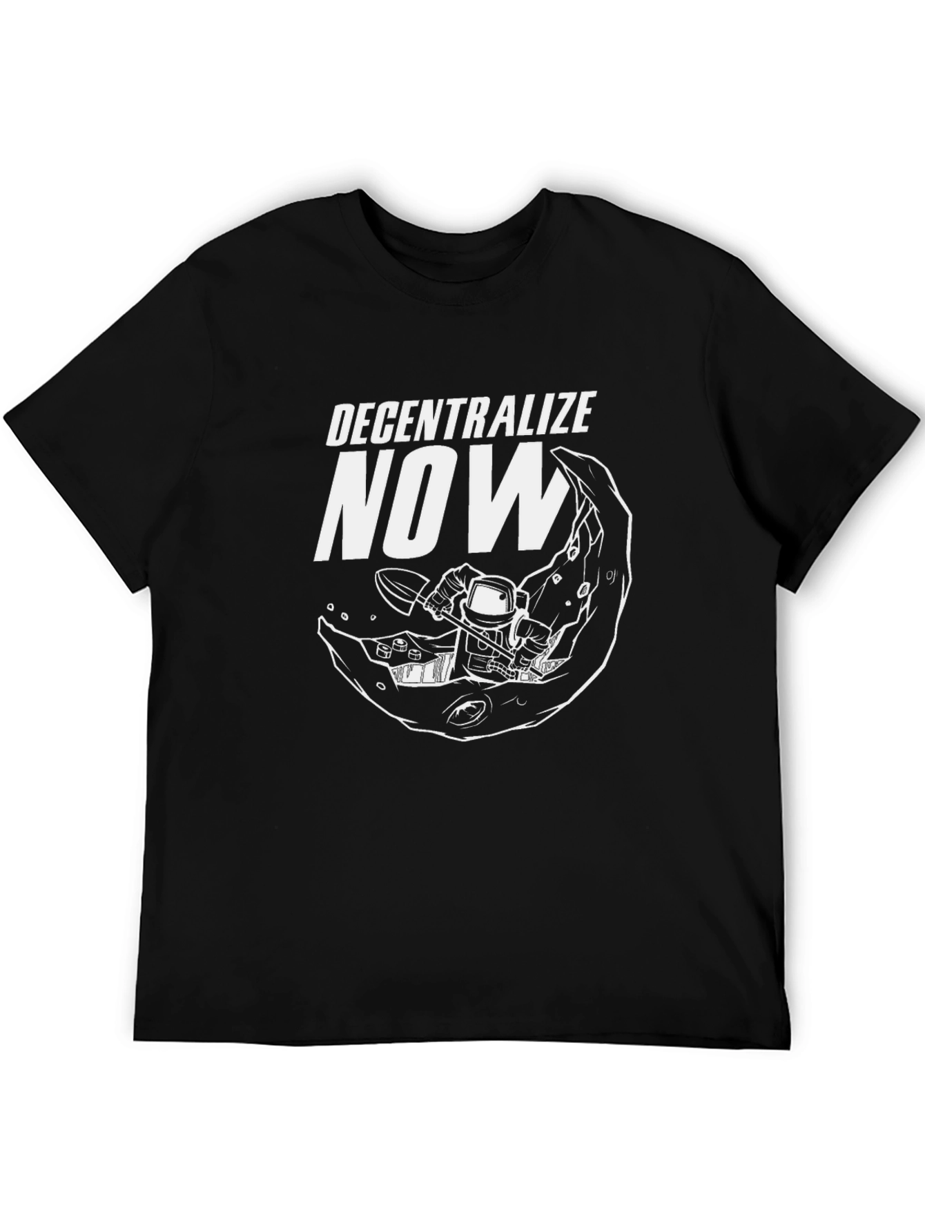 Decentralize Now Black Graphic Tee