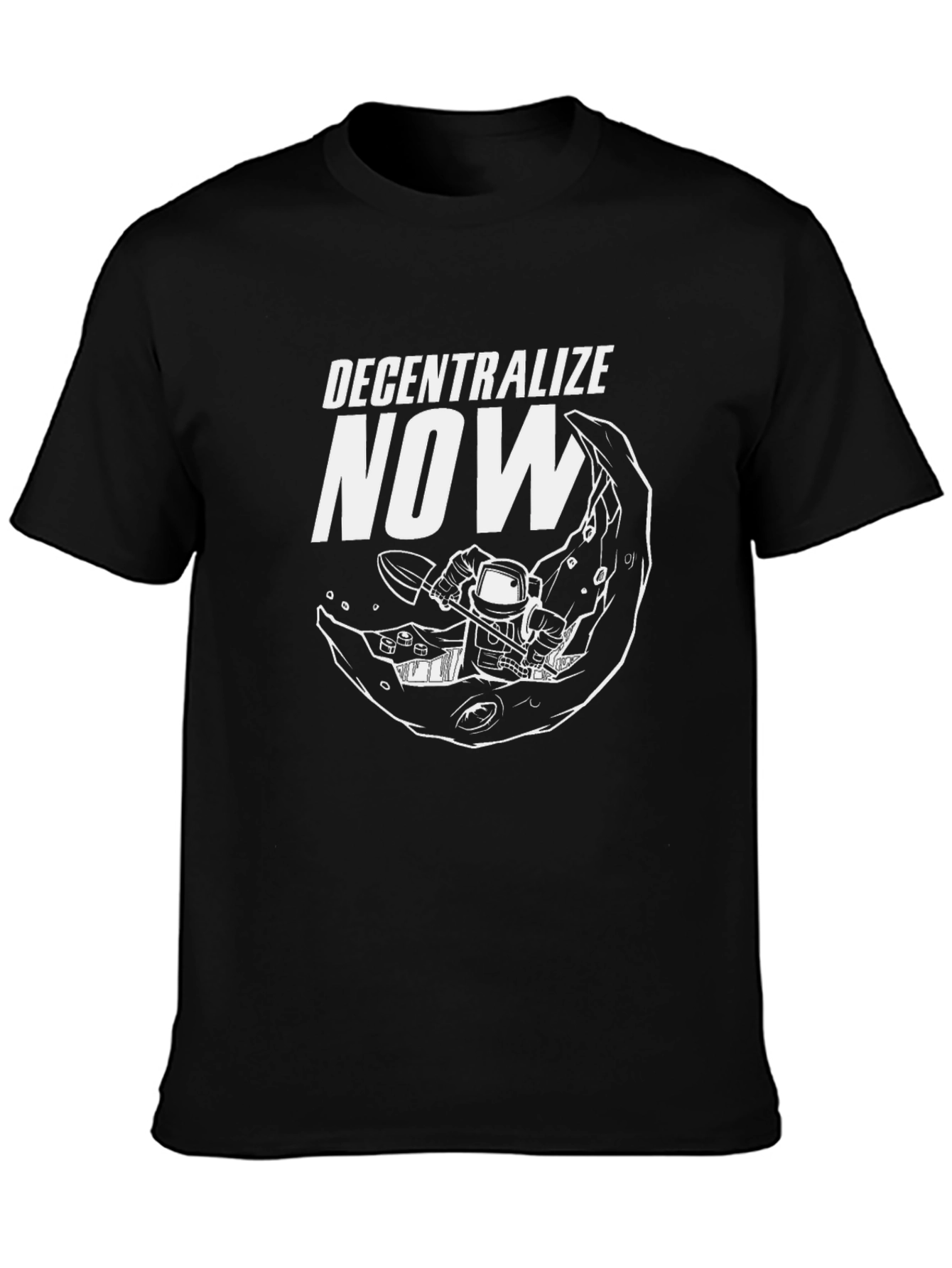 Decentralize Now Black Graphic Tee