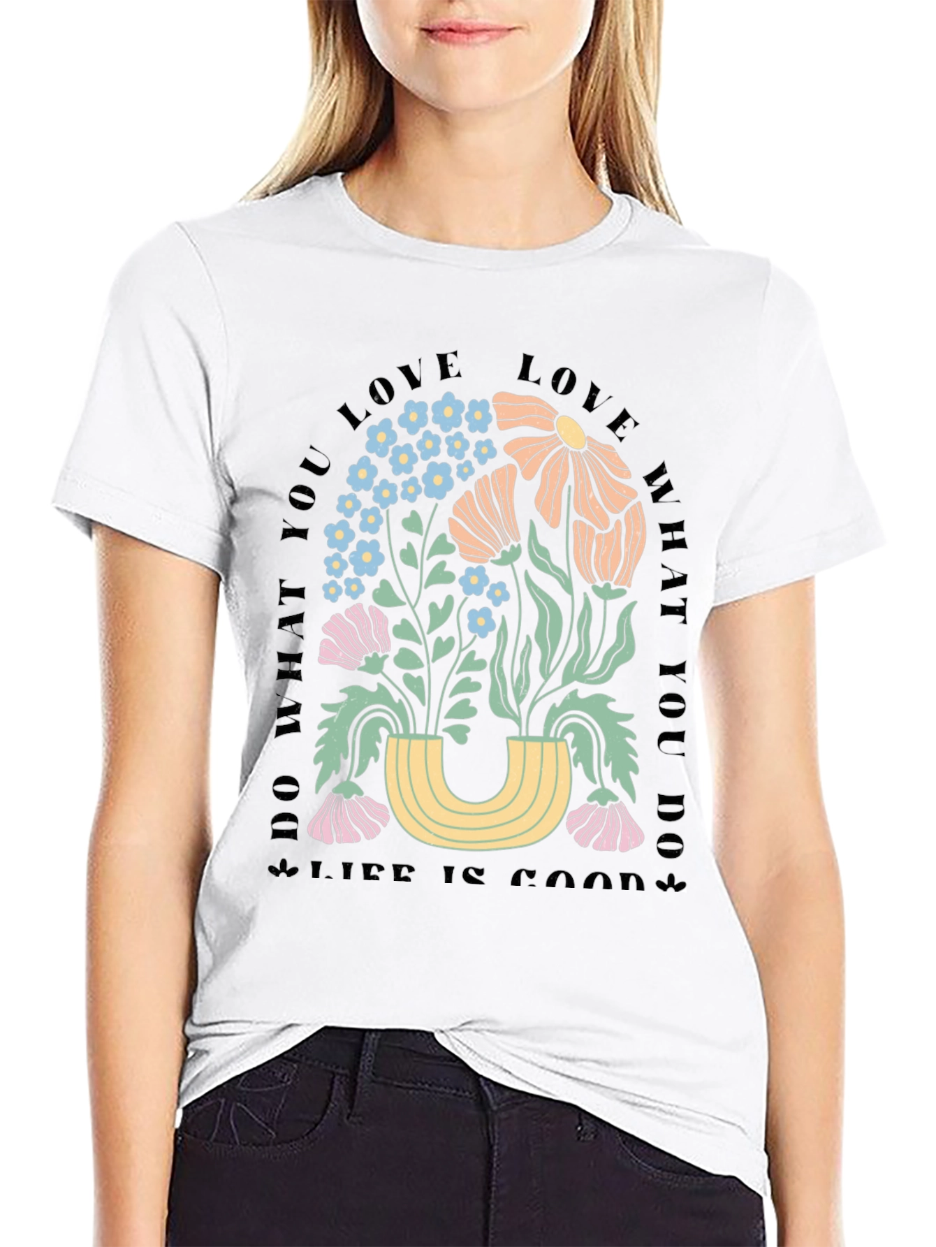 Floral Graphic T-Shirt - Do What You Love
