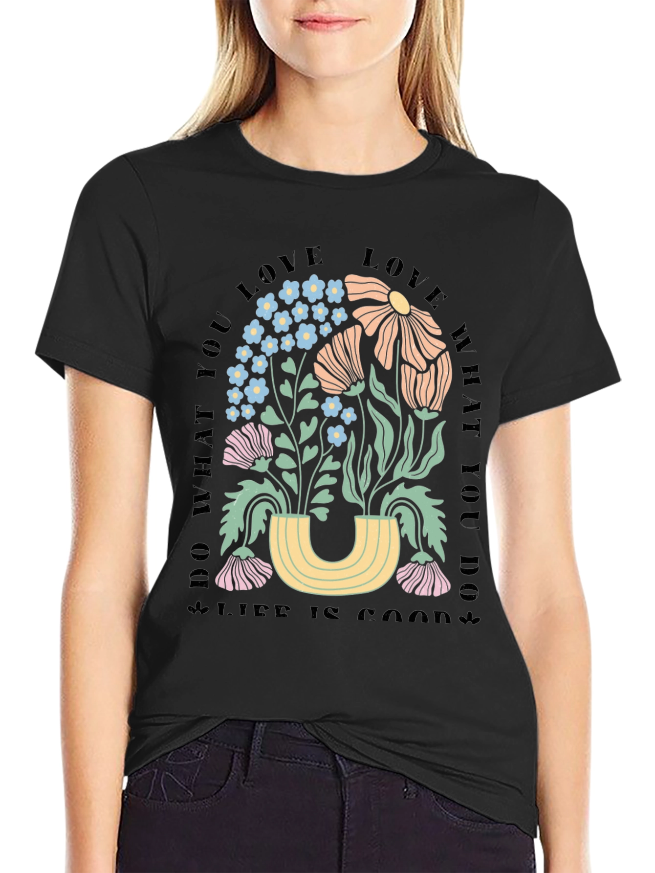 Floral Graphic T-Shirt - Do What You Love