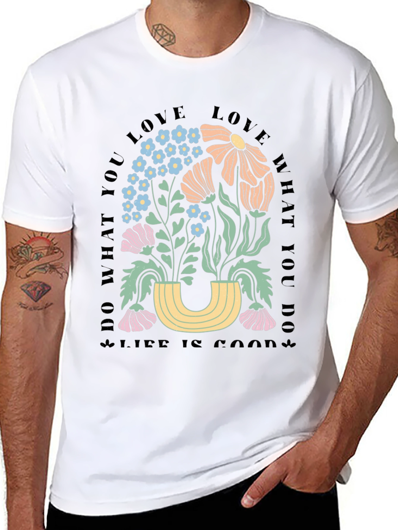 Floral Graphic T-Shirt - Do What You Love