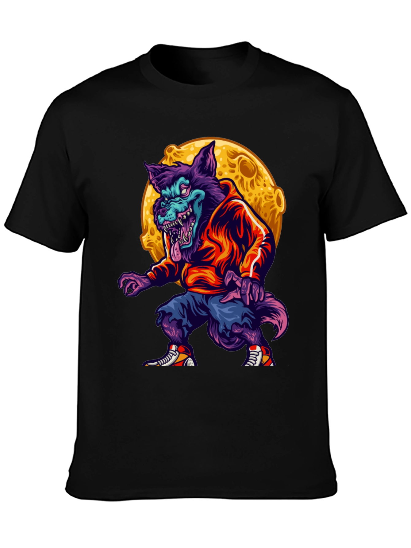 Urban Werewolf Graphic T-Shirt - Moon Design