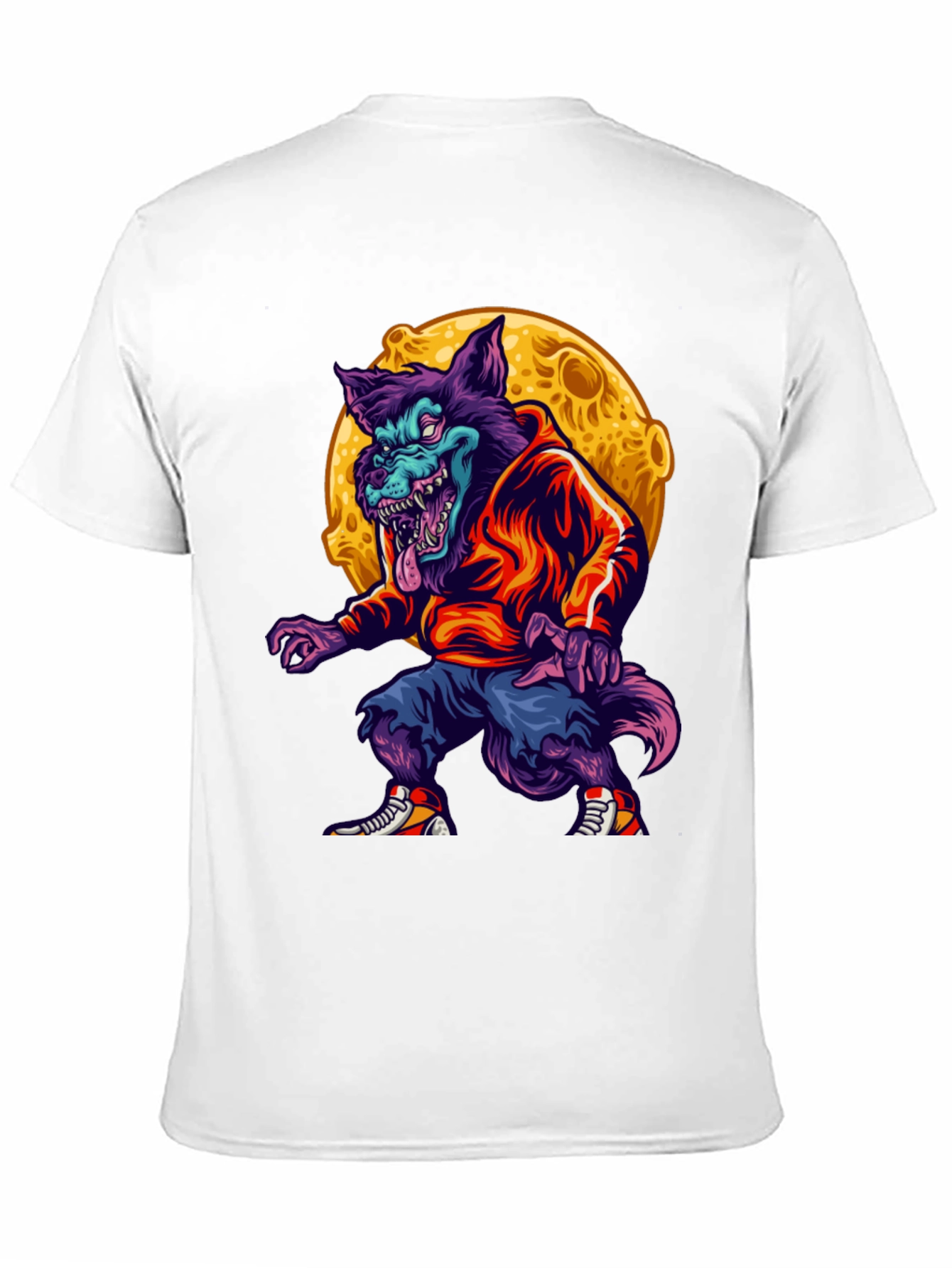 Urban Werewolf Graphic T-Shirt - Moon Design