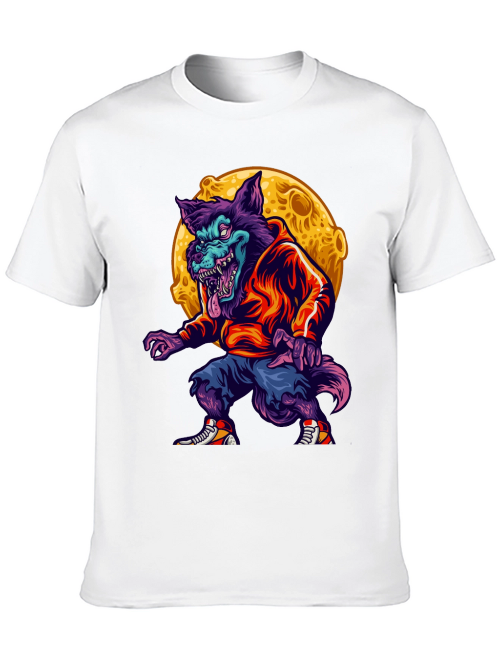 Urban Werewolf Graphic T-Shirt - Moon Design