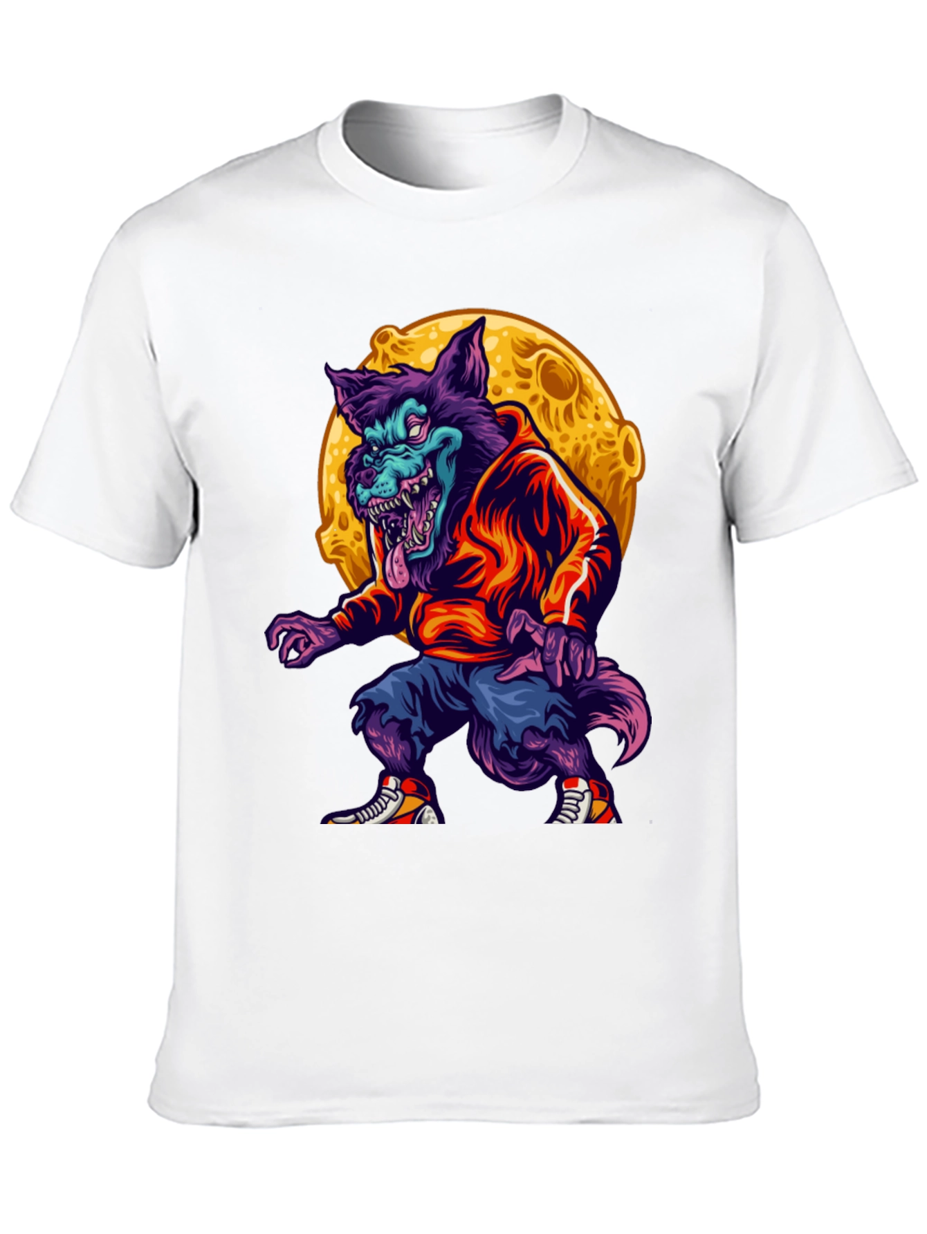 Urban Werewolf Graphic T-Shirt - Moon Design