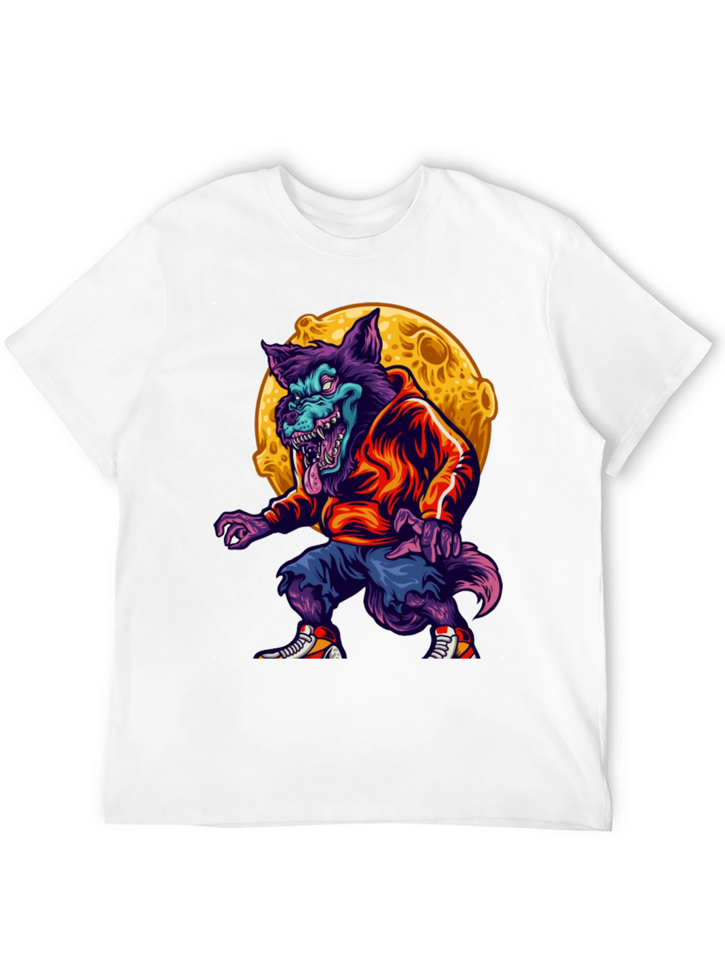Urban Werewolf Graphic T-Shirt - Moon Design