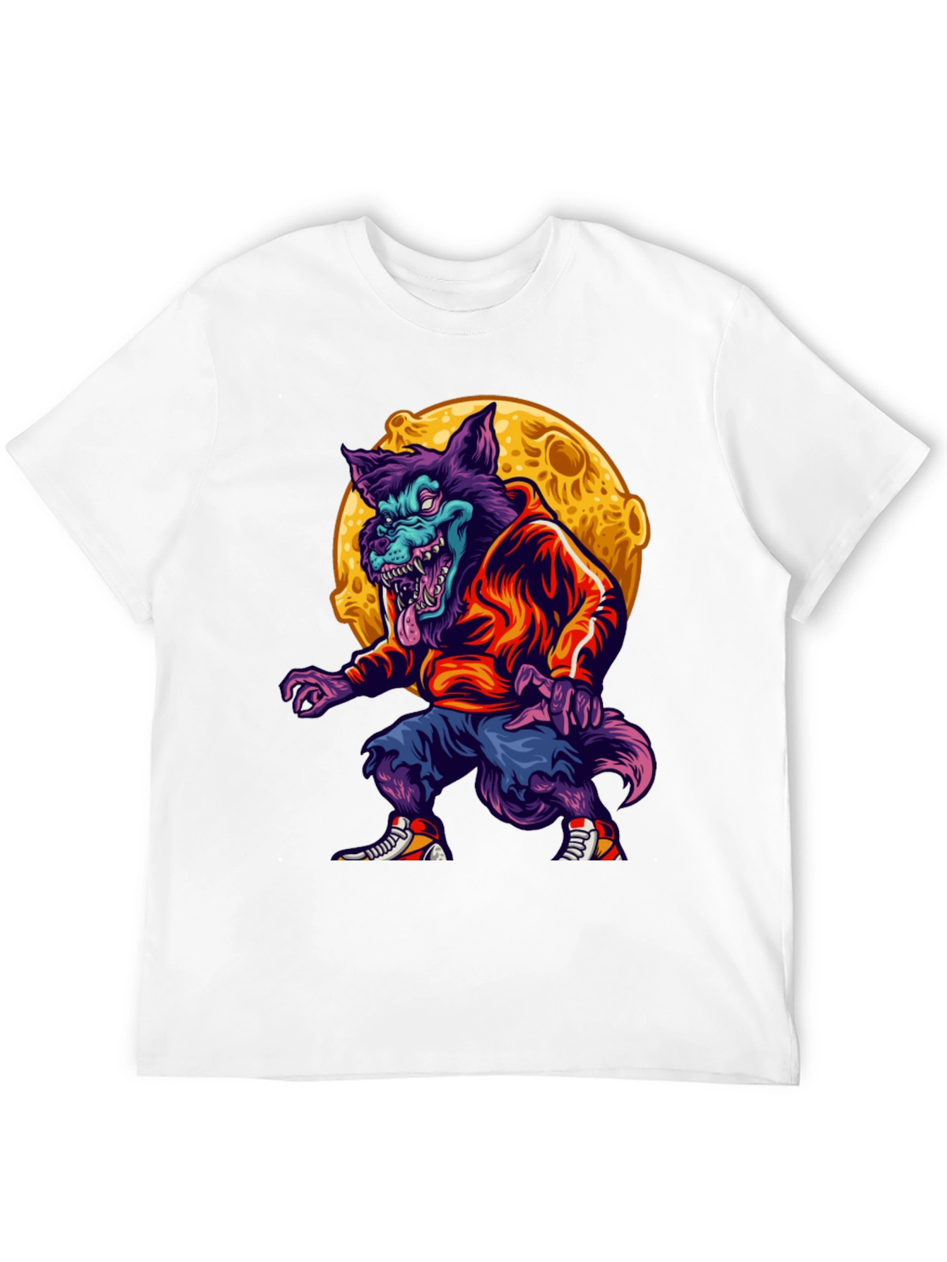 Urban Werewolf Graphic T-Shirt - Moon Design