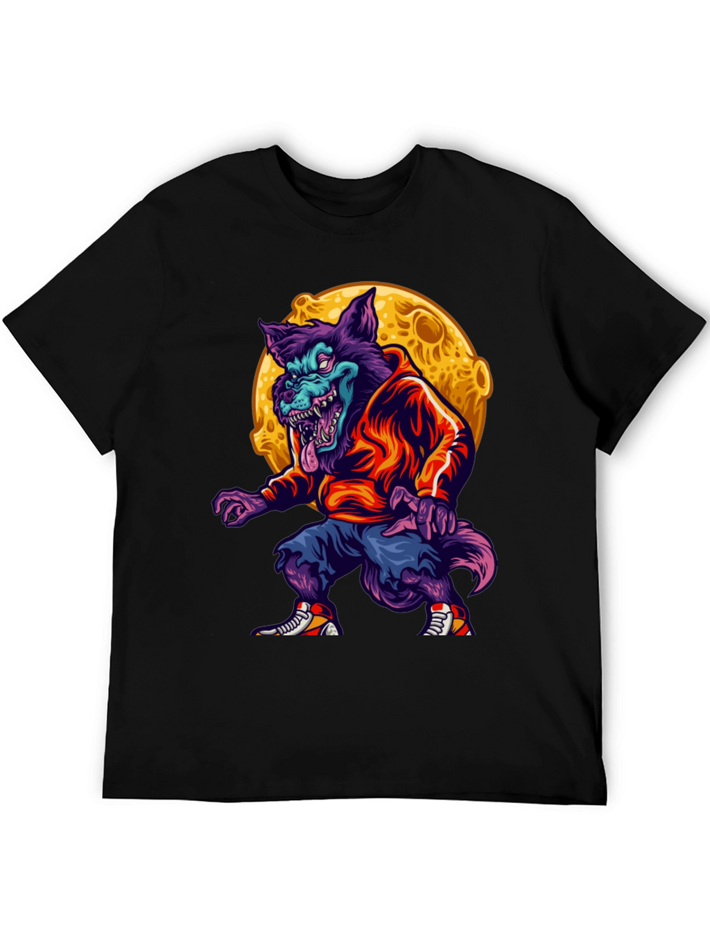 Urban Werewolf Graphic T-Shirt - Moon Design