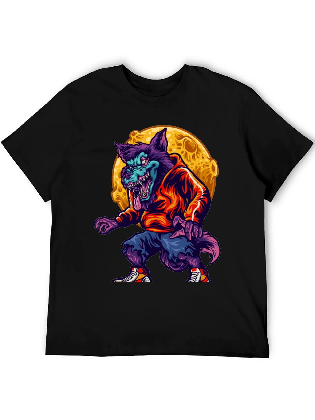 Urban Werewolf Graphic T-Shirt - Moon Design